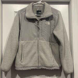 The North Face Denali Light Gray Fleece Jacket - Size Small